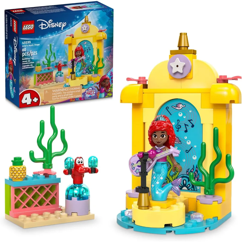 Escenario musical de la princesa Ariel de Lego Disney con 2 personajes