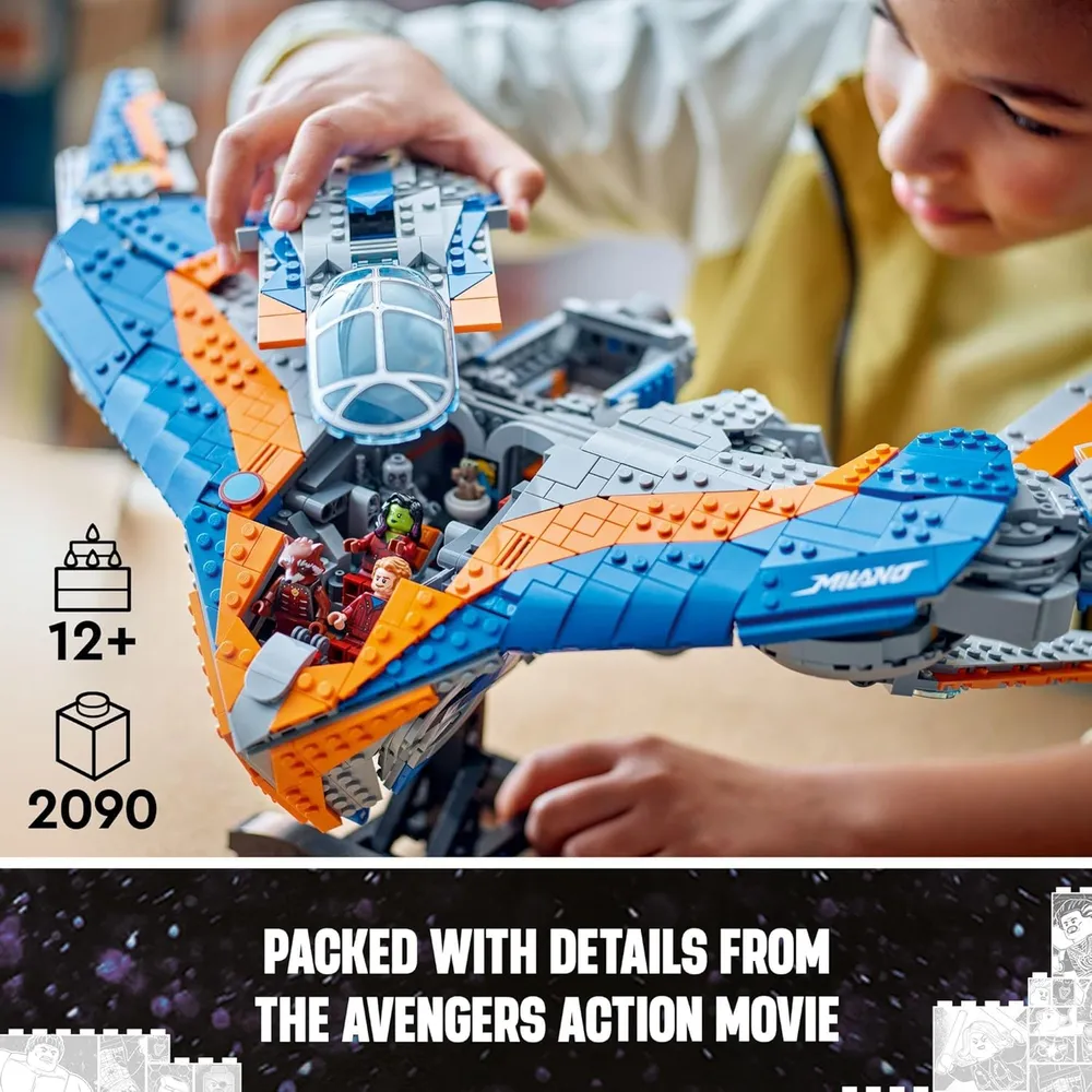 Lego Marvel Guardianes de la Galaxia Nave Milano con 4 minifiguras