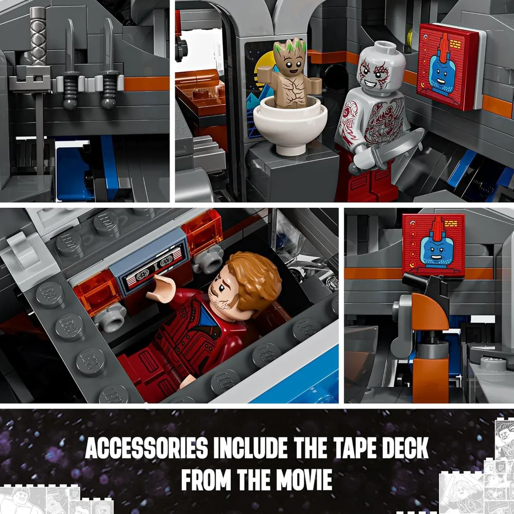 Lego Marvel Guardianes de la Galaxia Nave Milano con 4 minifiguras