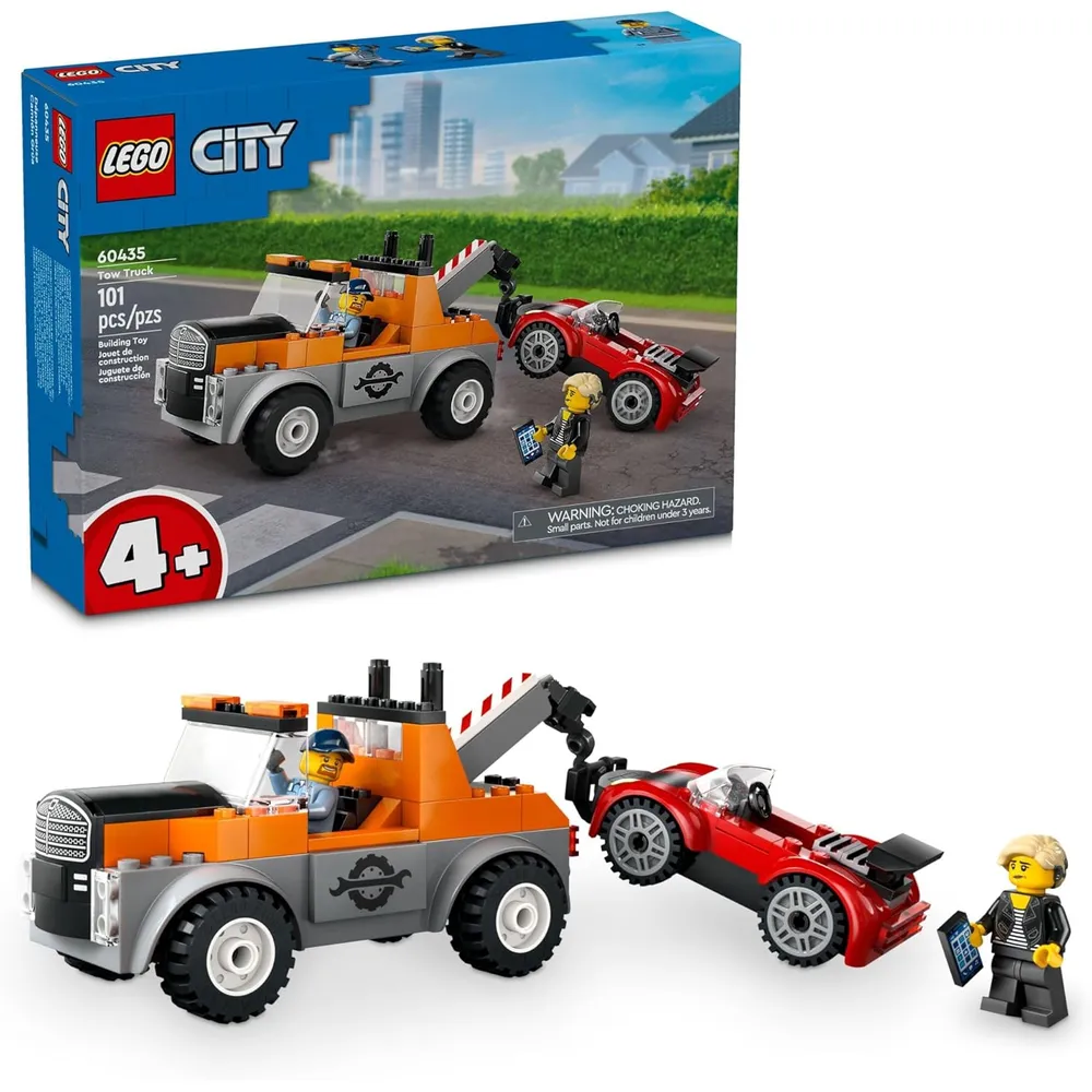 Camión grúa y taller de reparación de coches deportivos Lego City