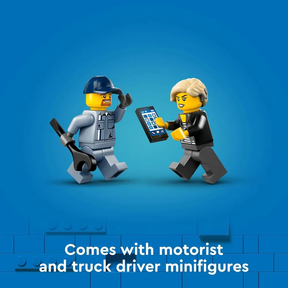 Camión grúa y taller de reparación de coches deportivos Lego City