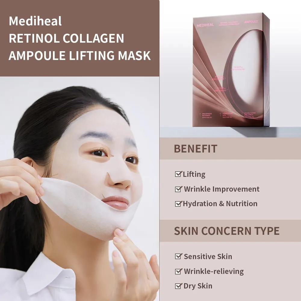 Mediheal Mascarilla Reafirmante con Colágeno y Retinol 10 uds