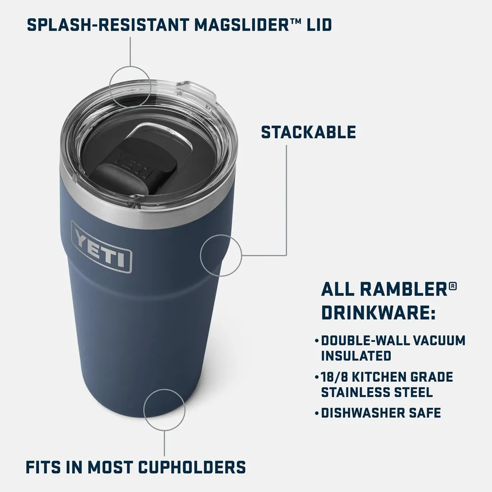 YETI Rambler Vaso de 20 oz de acero inoxidable y tapa MagSlider color verde jade