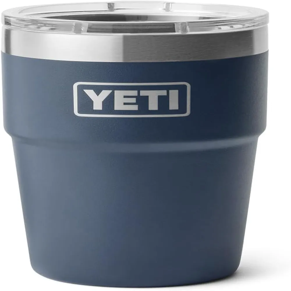 YETI Rambler Vaso de 16 oz de acero inoxidable con tapa MagSlider color azul marino