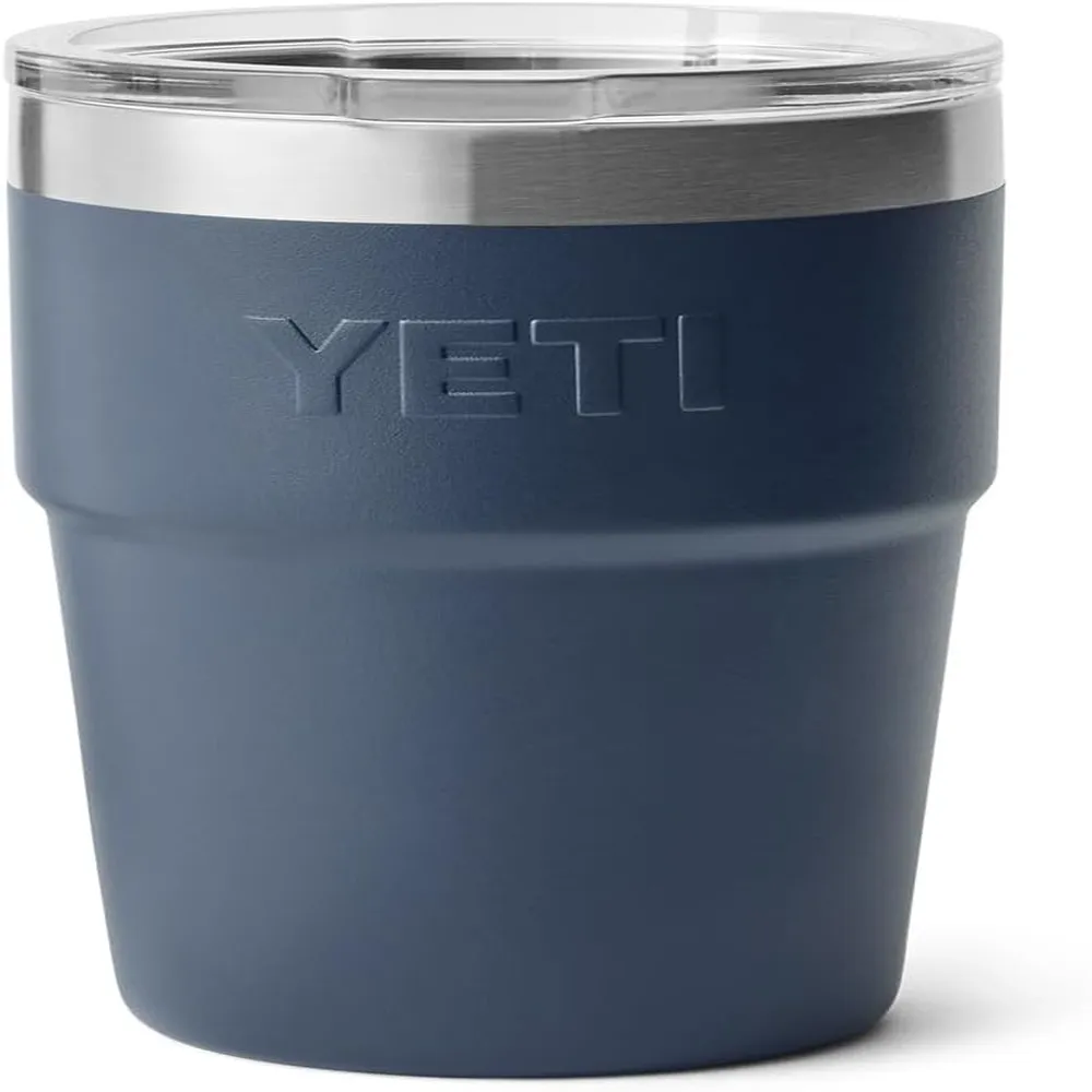 YETI Rambler Vaso de 16 oz de acero inoxidable con tapa MagSlider color azul marino