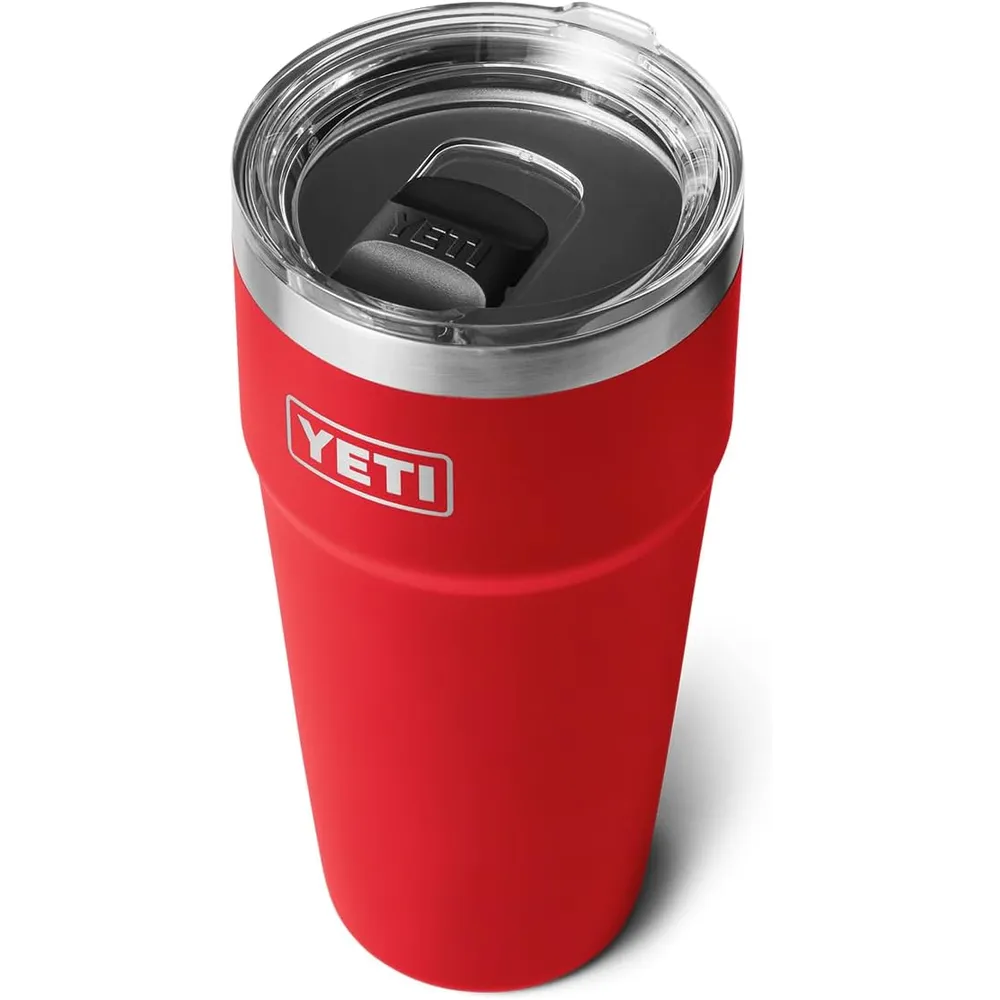 YETI Rambler Vaso  de 30 oz de acero inoxidable con tapa MagSlider color rojo
