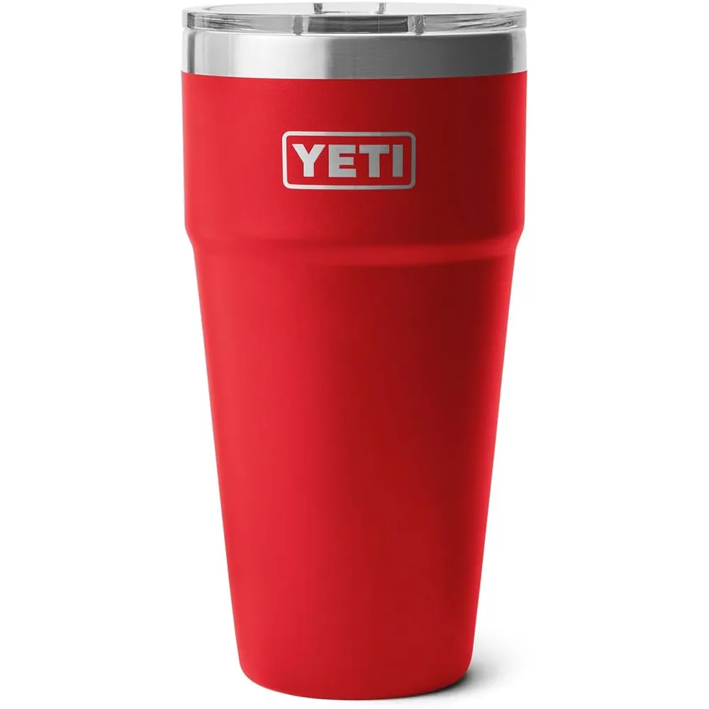 YETI Rambler Vaso  de 30 oz de acero inoxidable con tapa MagSlider color rojo