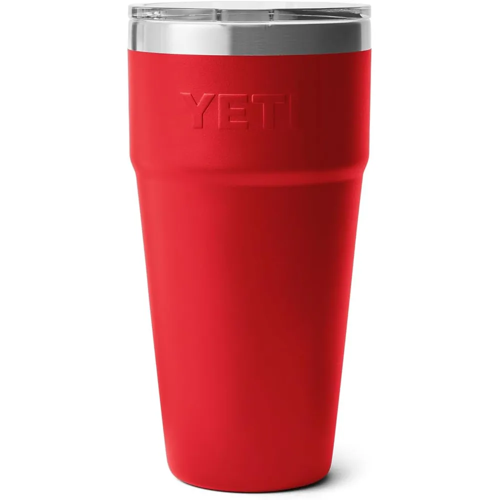 YETI Rambler Vaso  de 30 oz de acero inoxidable con tapa MagSlider color rojo