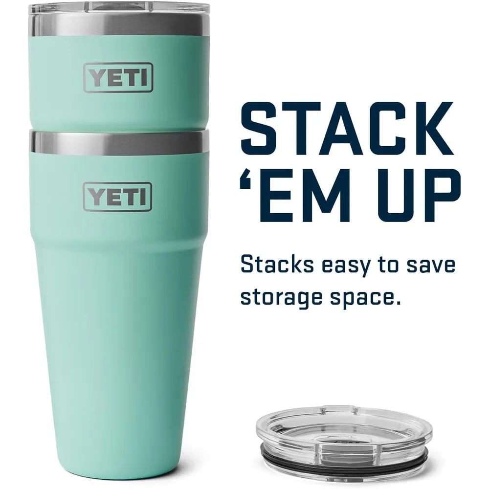 YETI Rambler Vaso  de 30 oz de acero inoxidable con tapa MagSlider color turquesa