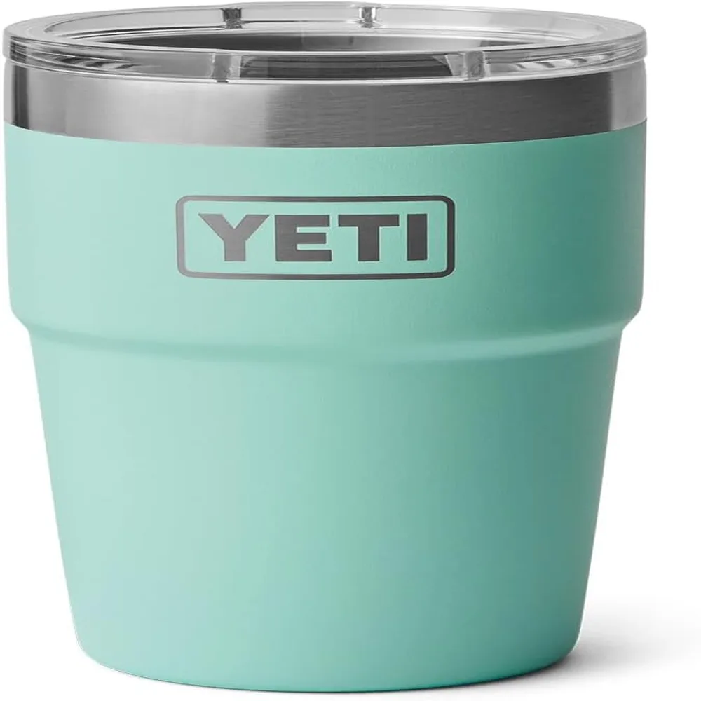 YETI Rambler Vaso de 16 oz de acero inoxidable con tapa MagSlider color turquesa