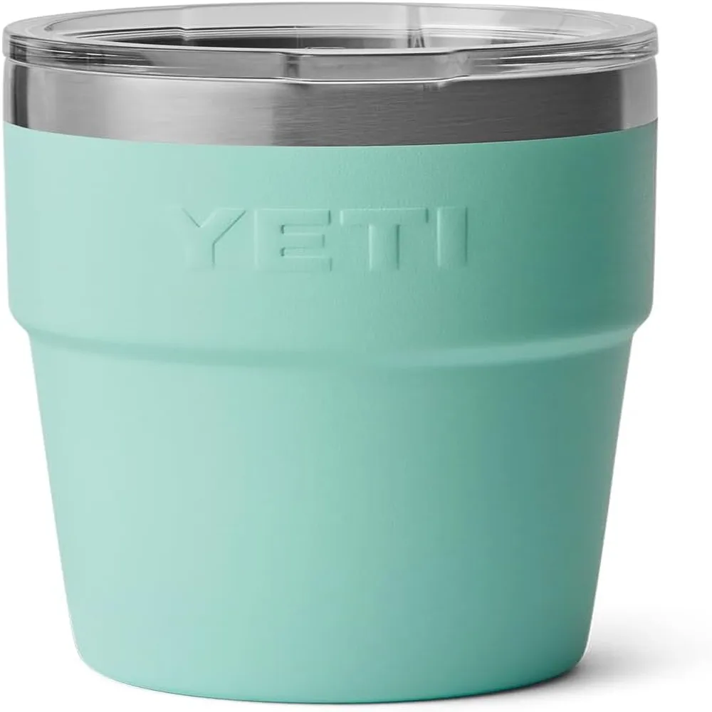 YETI Rambler Vaso de 16 oz de acero inoxidable con tapa MagSlider color turquesa
