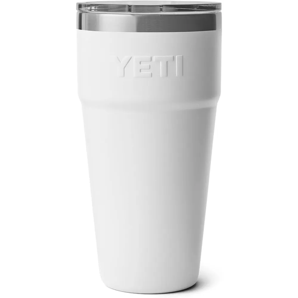 YETI Rambler Vaso  de 30 oz de acero inoxidable con tapa MagSlider color blanco