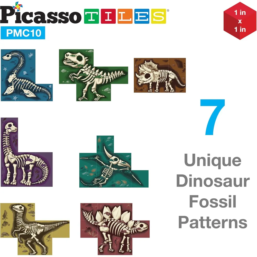 CUBO ROMPECABEZAS MAGNÉTICO DINOSAURIOS 7 EN 1 PICASSOTILES