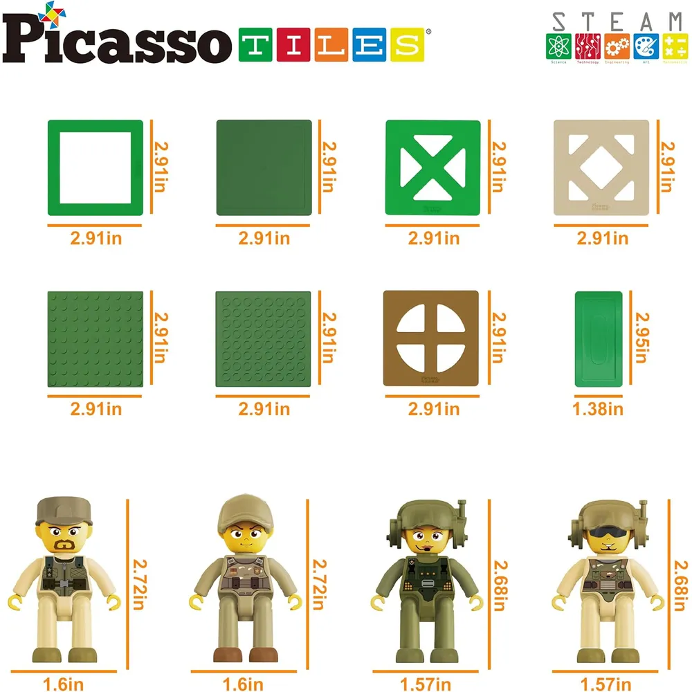 BLOQUES MAGNÉTICOS FUERZA MILITAR PTL18 PICASSOTILES