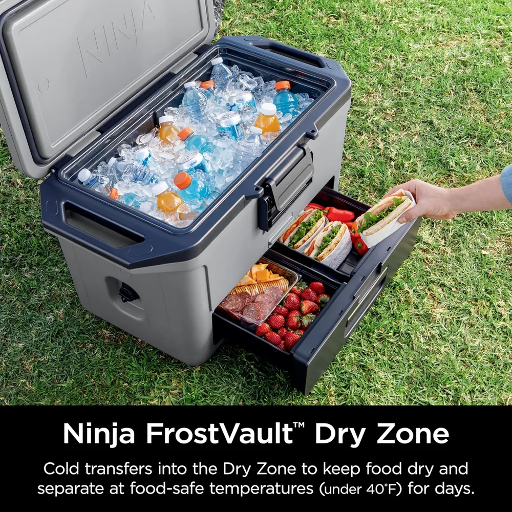 b0cv5nng3w_2_webp.webp Ninja enfriador duro FB151GY Frostvault con cajón seco, alta resistencia, 50 qt / 47,3 L | Gris