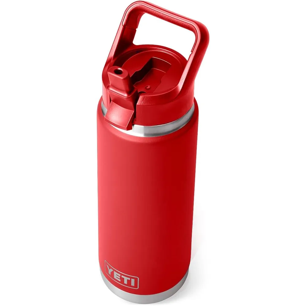 YETI Botella Rambler con Tapa de Cañita de 26 oz | Rojo Fuerte