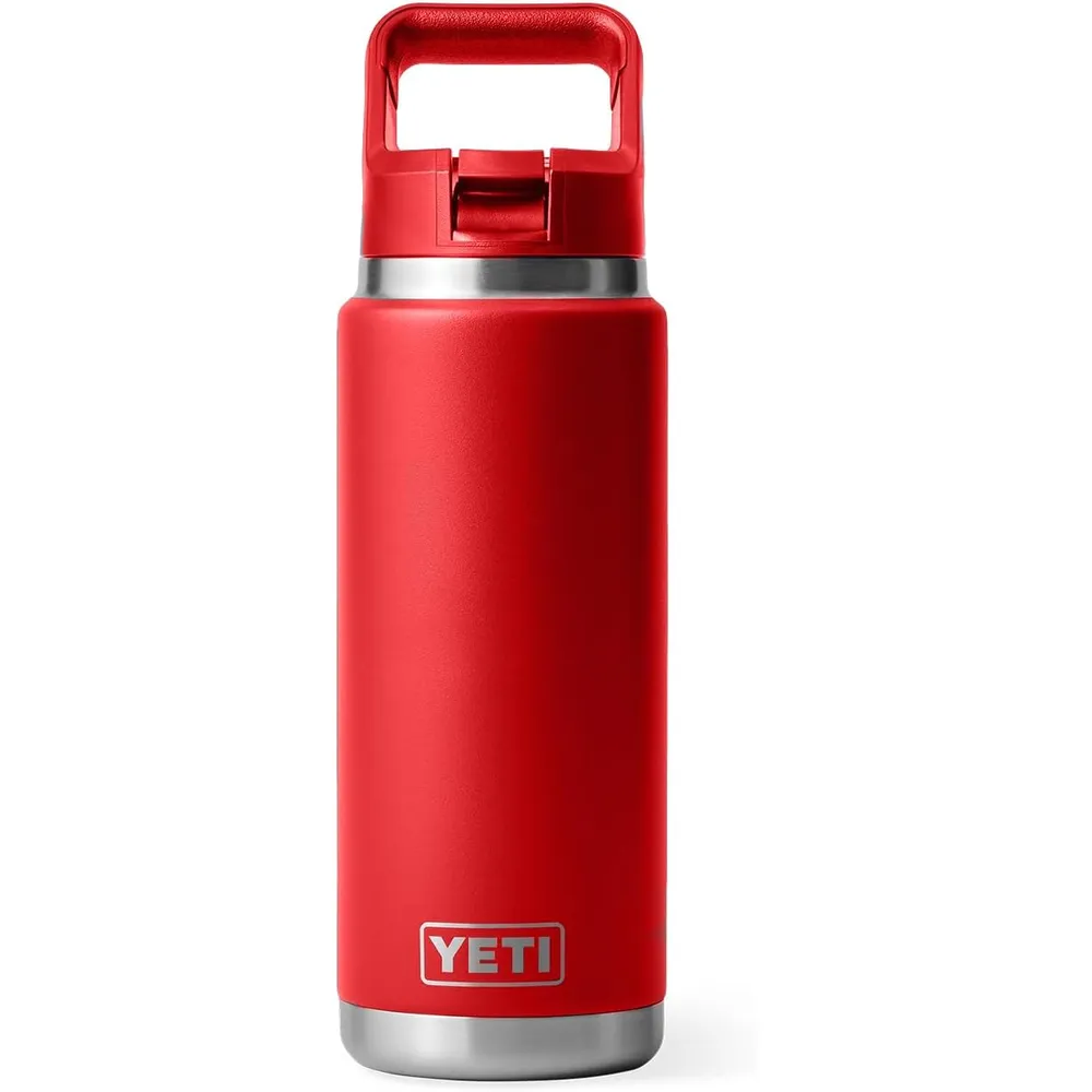 YETI Botella Rambler con Tapa de Cañita de 26 oz | Rojo Fuerte