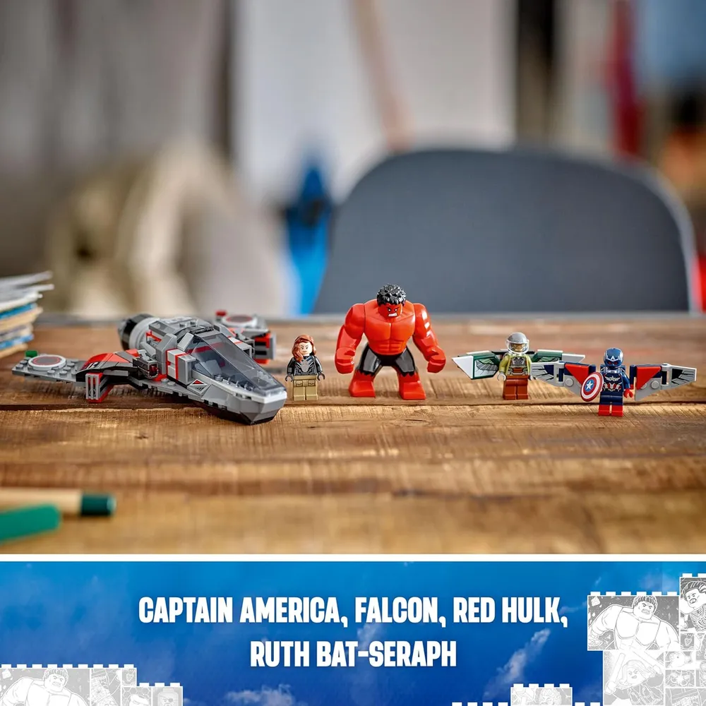 Lego Marvel Batalla Capitán América vs Hulk Rojo con minifiguras