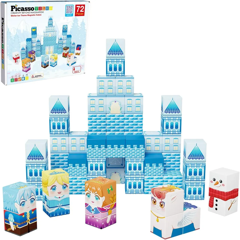 CUBOS MAGNÉTICOS CASTILLO HIELO PMC72 CON FIGURAS PICASSOTILES