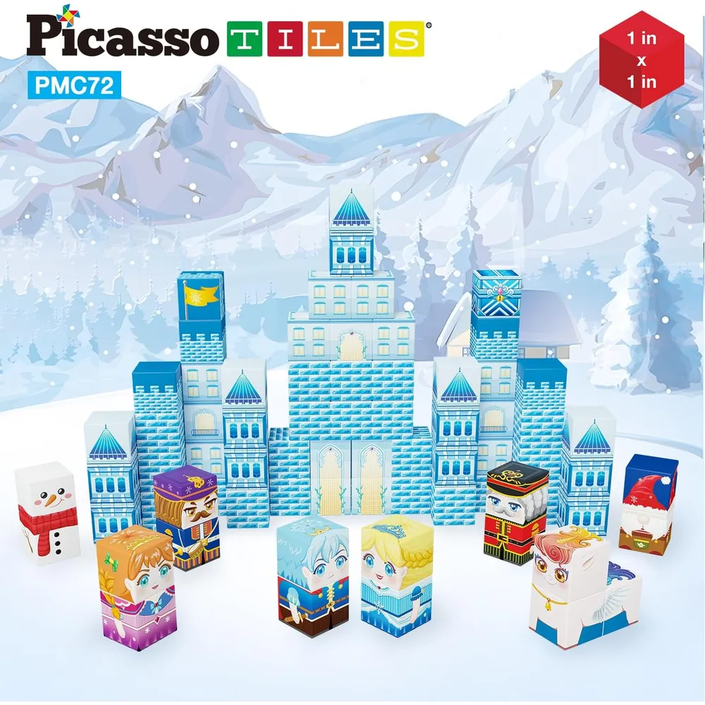 CUBOS MAGNÉTICOS CASTILLO HIELO PMC72 CON FIGURAS PICASSOTILES