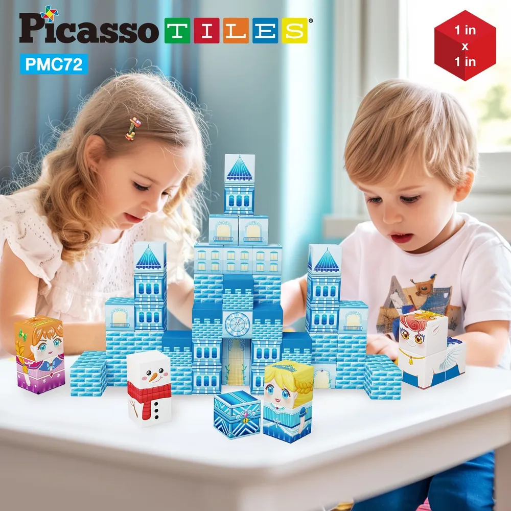 CUBOS MAGNÉTICOS CASTILLO HIELO PMC72 CON FIGURAS PICASSOTILES