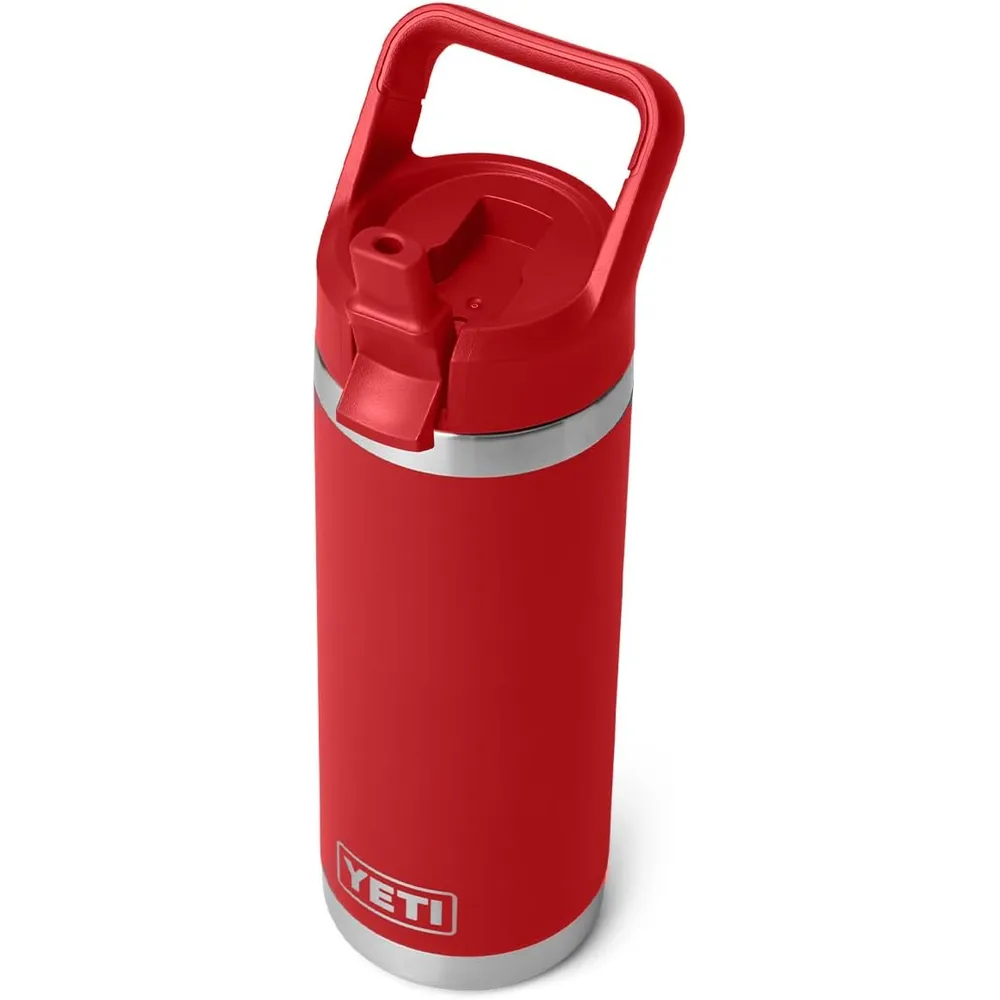 YETI Botella Rambler con Tapa de Cañita de 18 oz | Rojo