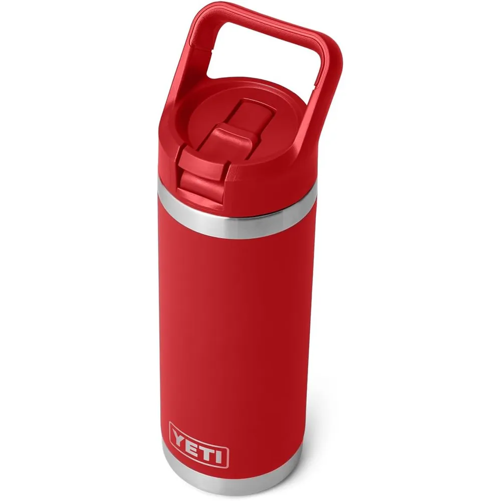 YETI Botella Rambler con Tapa de Cañita de 18 oz | Rojo