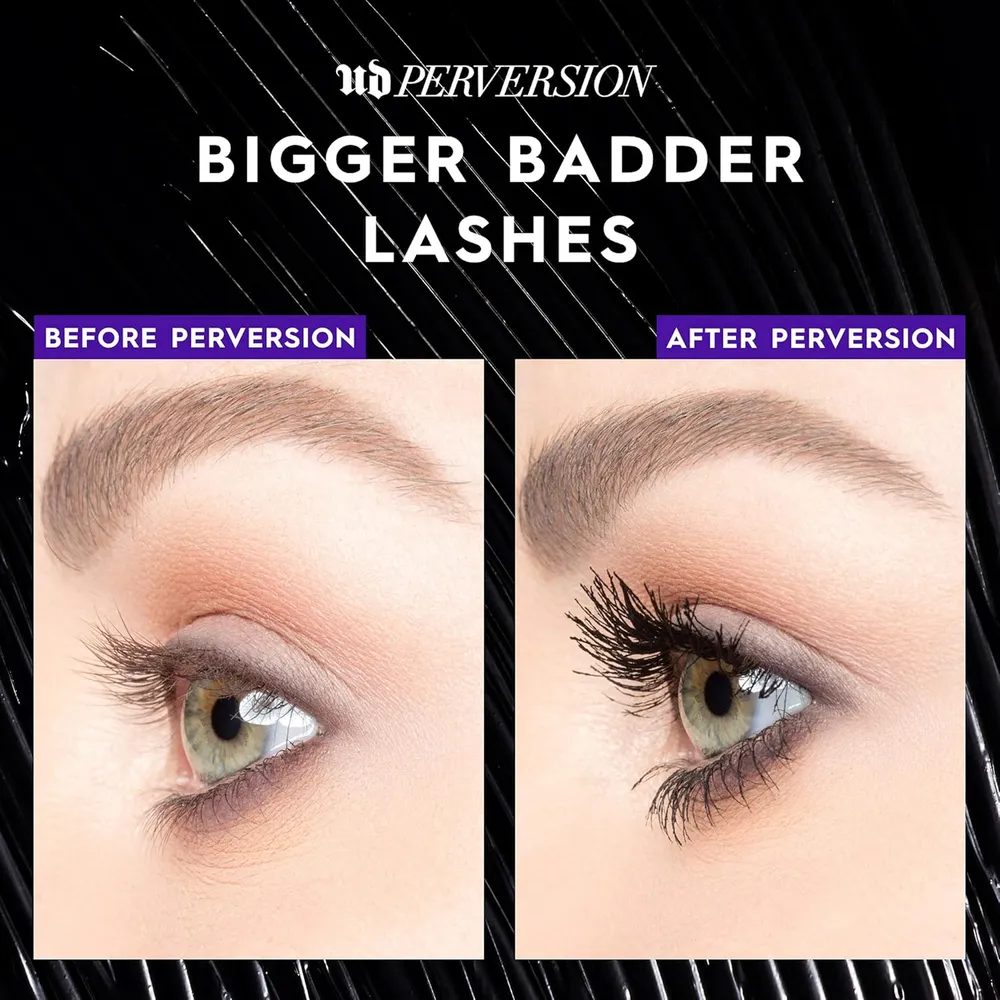 Urban Decay Kit Máscara Perversion + Lápiz Delineador Negro Mirada Intensa y de Larga Duración