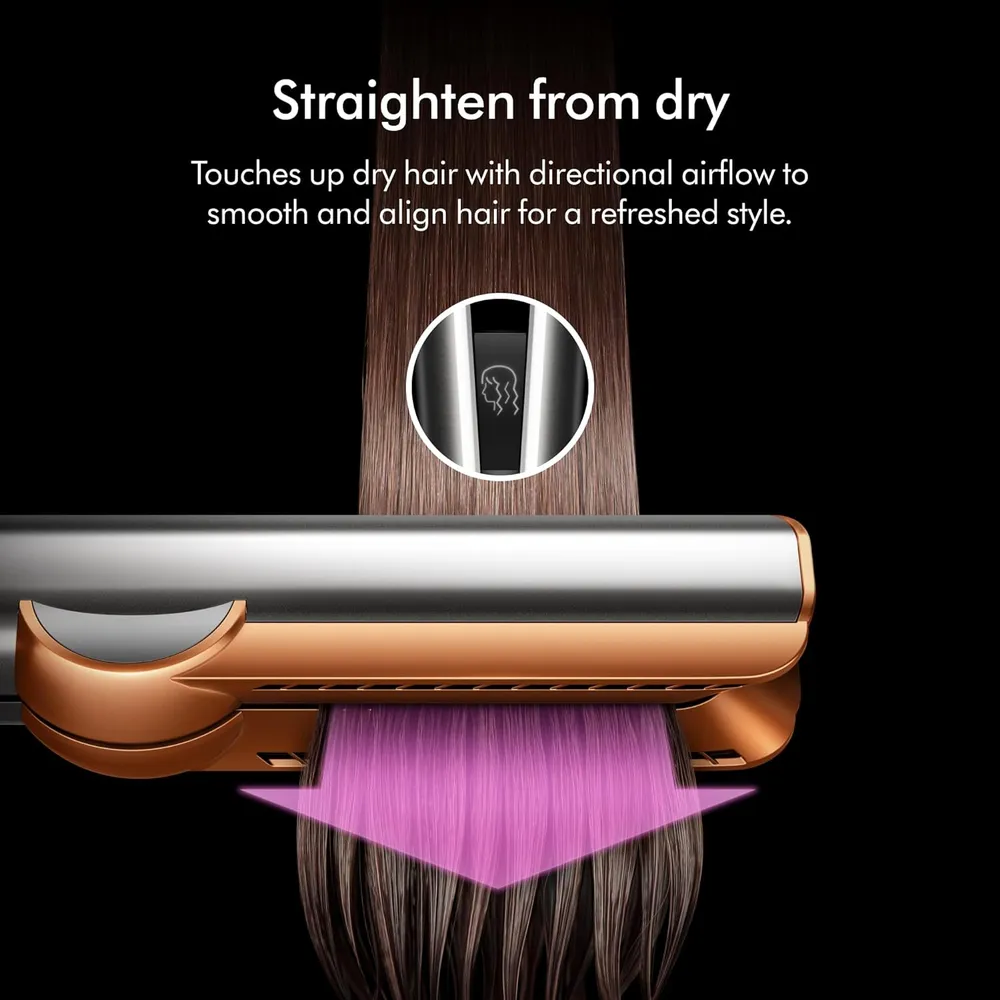 PLANCHA DE PELO AIRSTRAIT PARA CABELLO HÚMEDO / SECO DYSON | CERAMIC PINK