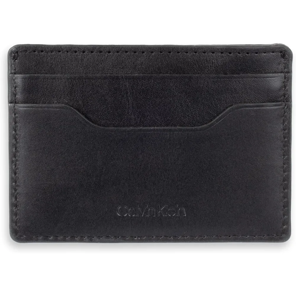 TARJETERO CALVIN KLEIN BIFOLD MINIMALISTA NEGRO HOMBRE