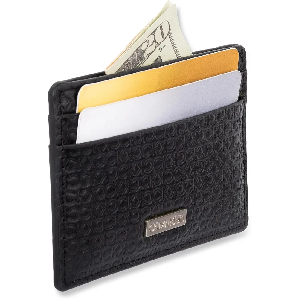 TARJETERO CALVIN KLEIN BIFOLD MINIMALISTA NEGRO HOMBRE