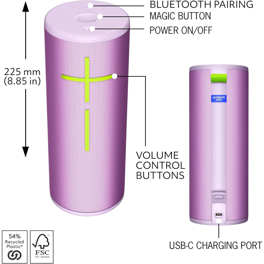 Ultimate Ears Megaboom 4 altavoz Bluetooth IP67 | Rosa