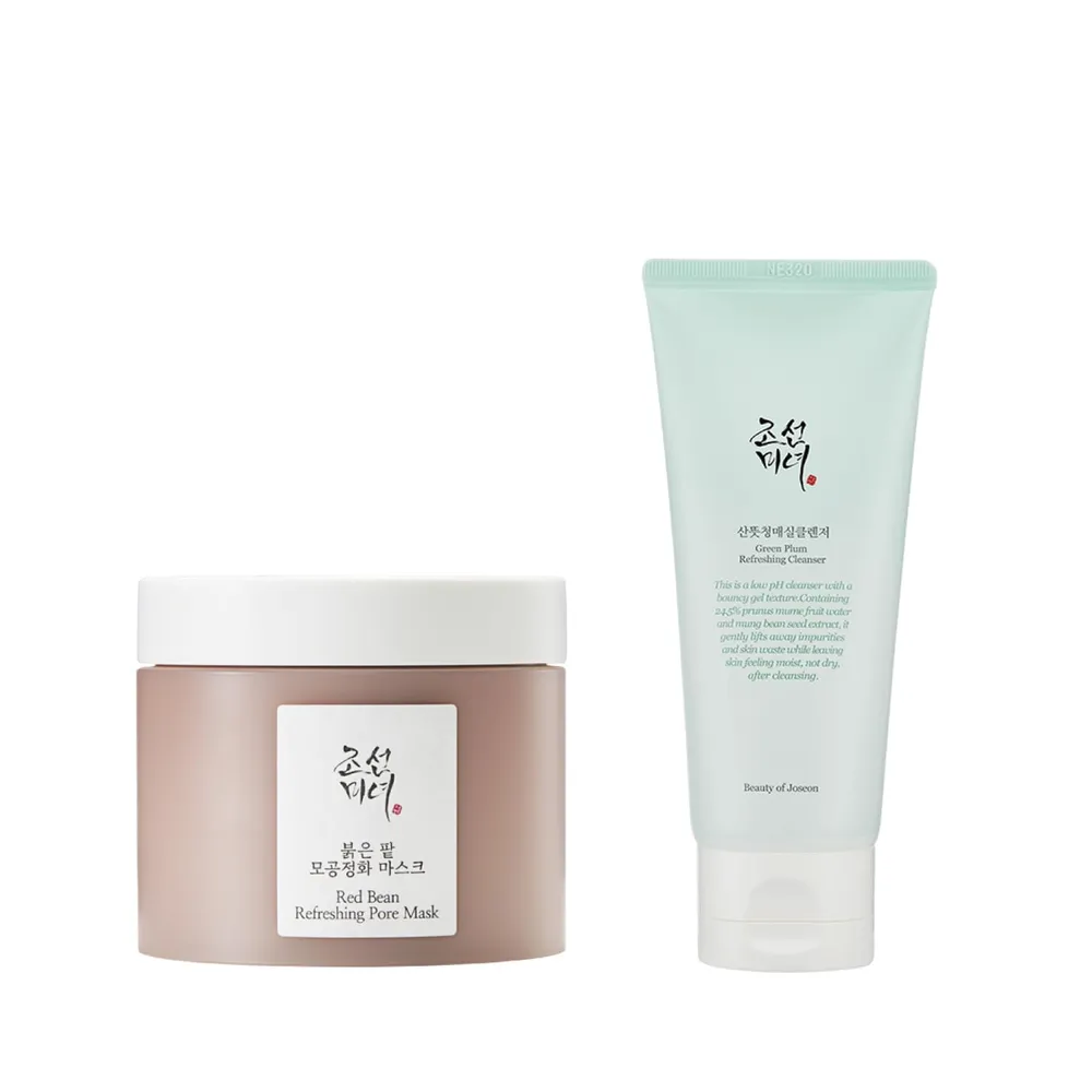 Beauty of Joseon | Set Mascarilla Refrescante de Poros con Frijol Rojo + Limpiador de Ciruela Verde