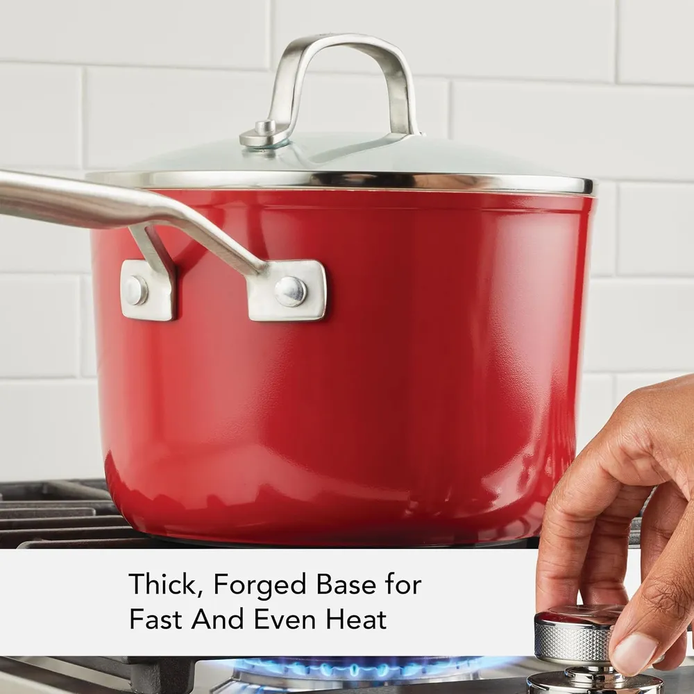 KitchenAid sartén cerámica anodizada dura 3 qt / 2.8 | Rojo imperio