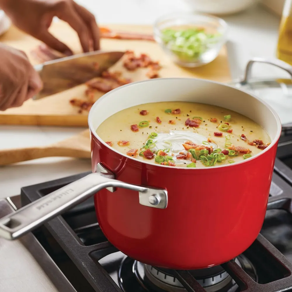 KitchenAid sartén cerámica anodizada dura 3 qt / 2.8 | Rojo imperio