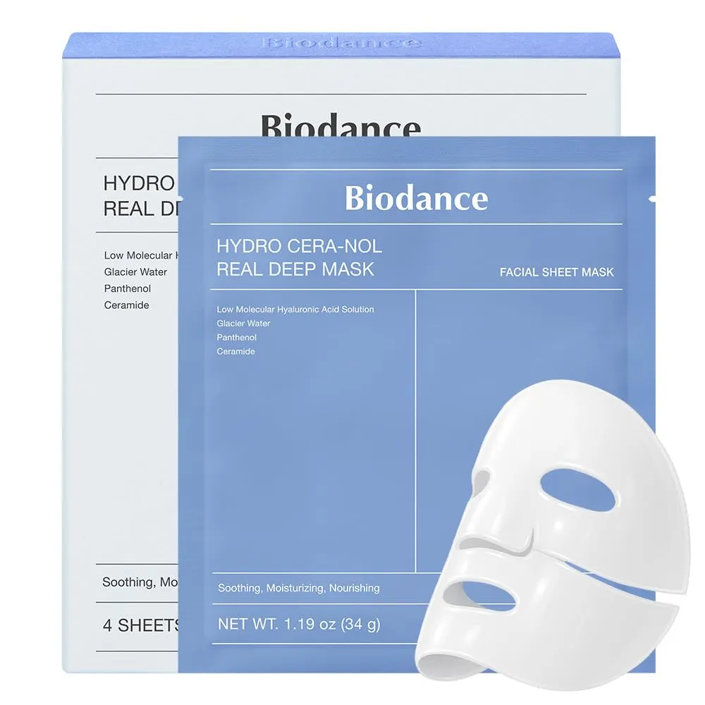 Mascarilla facial nocturna Hydro Cera-Nol 4 unidades Biodance | 1.19 oz / 34 gr