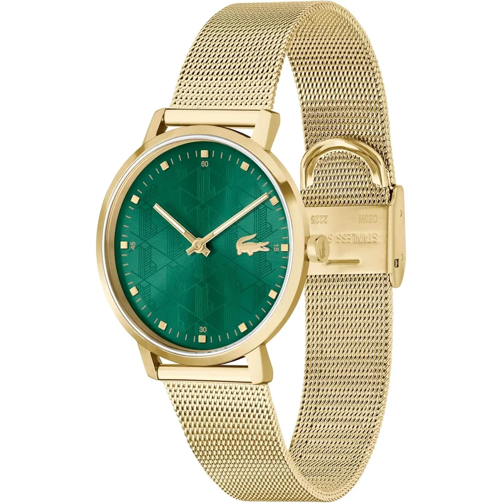 RELOJ LACOSTE CROCORIGIN 2H DE CUARZO 30M MUJER - GREEN/GOLD