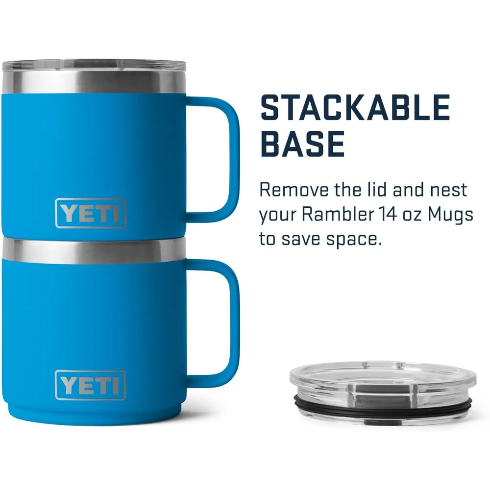 YETI Rambler Taza Apilable con Tapa Magslider de 14 oz | Azul