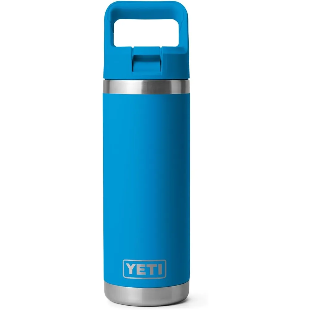 YETI Botella Rambler con Tapa de Cañita de 18 oz | Azul