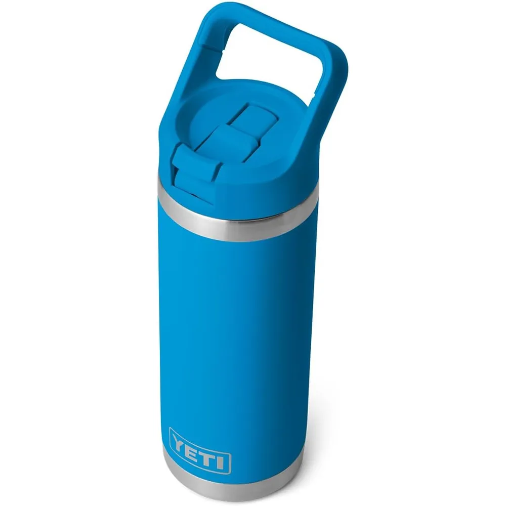 YETI Botella Rambler con Tapa de Cañita de 18 oz | Azul