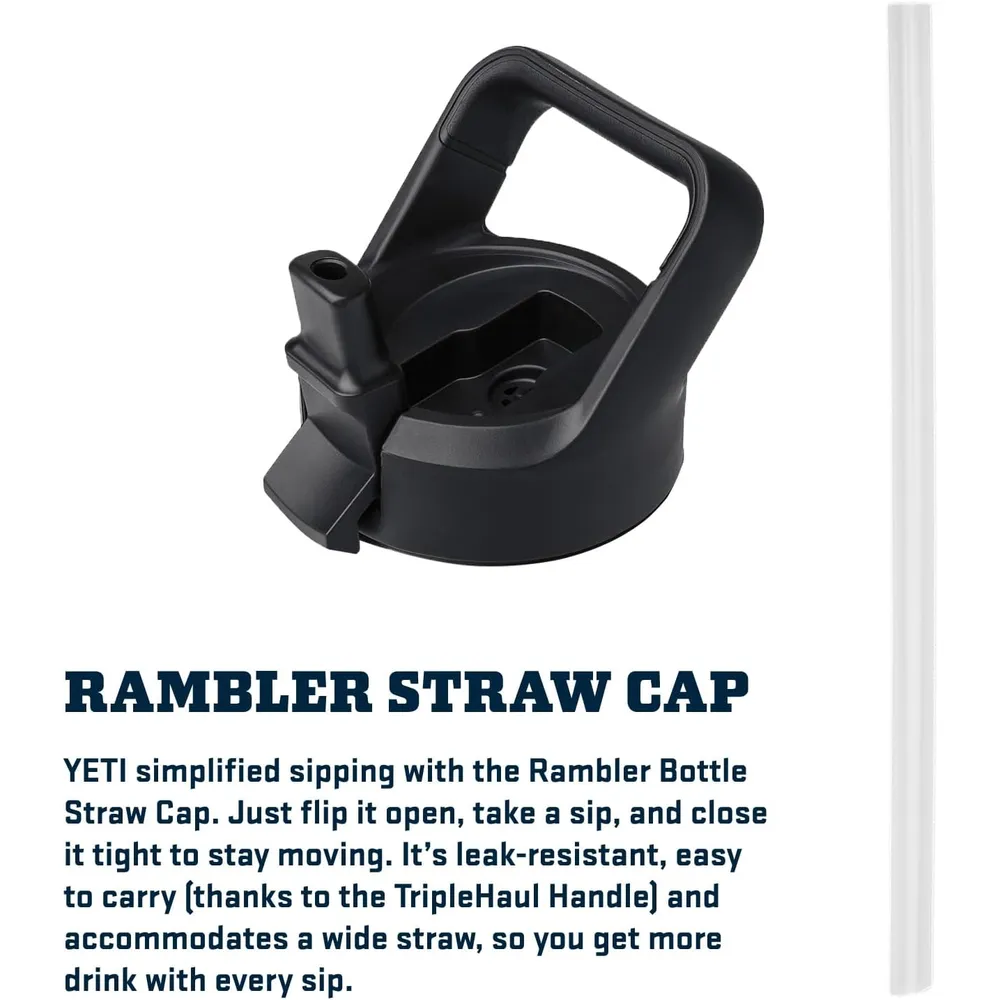 YETI Botella Rambler con Tapa de Cañita de 18 oz | Azul