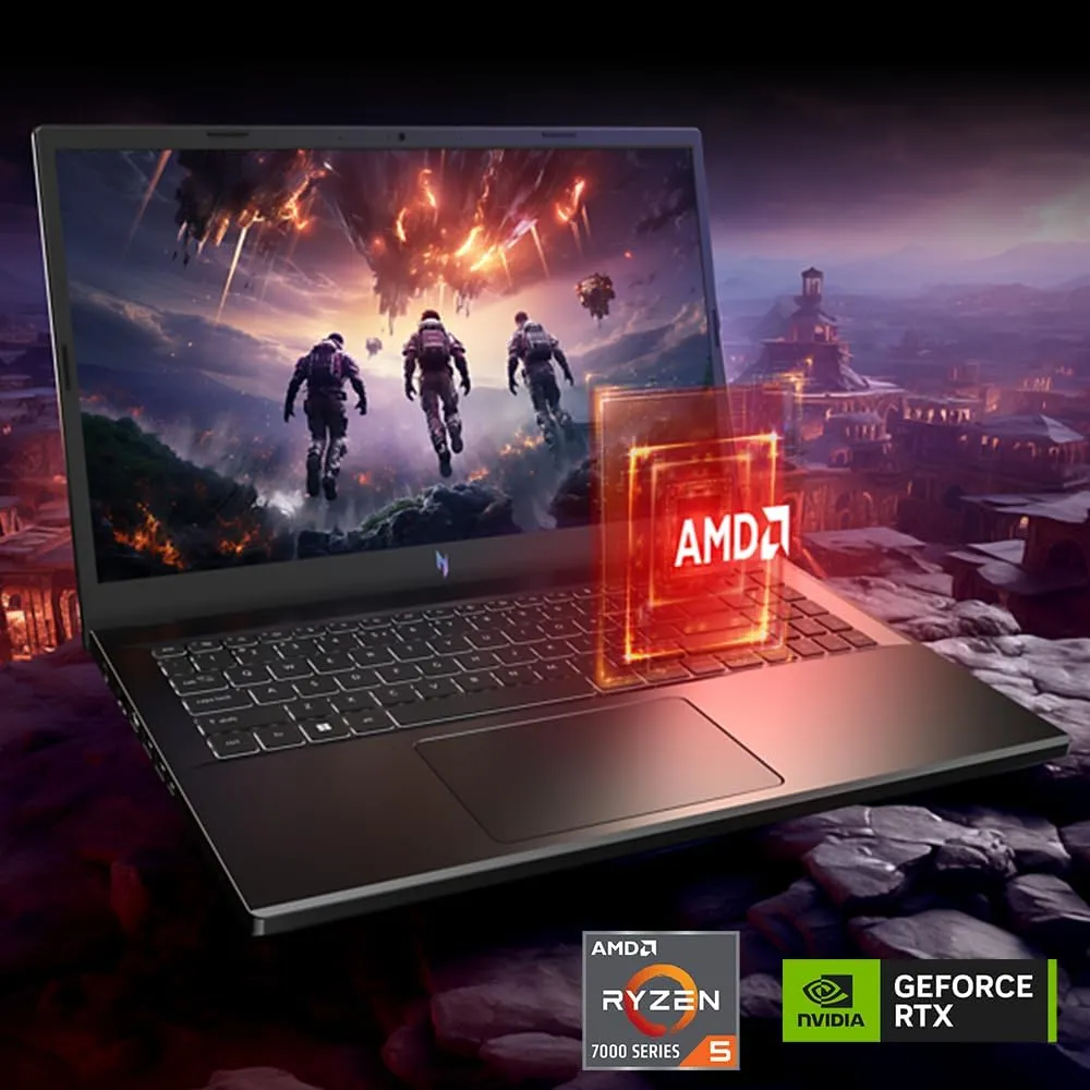 Acer Nitro V 15.6" FHD 144Hz Ryzen 5 7535HS 8GB RAM 512GB SSD RTX4050 | Negro - Teclado Inglés