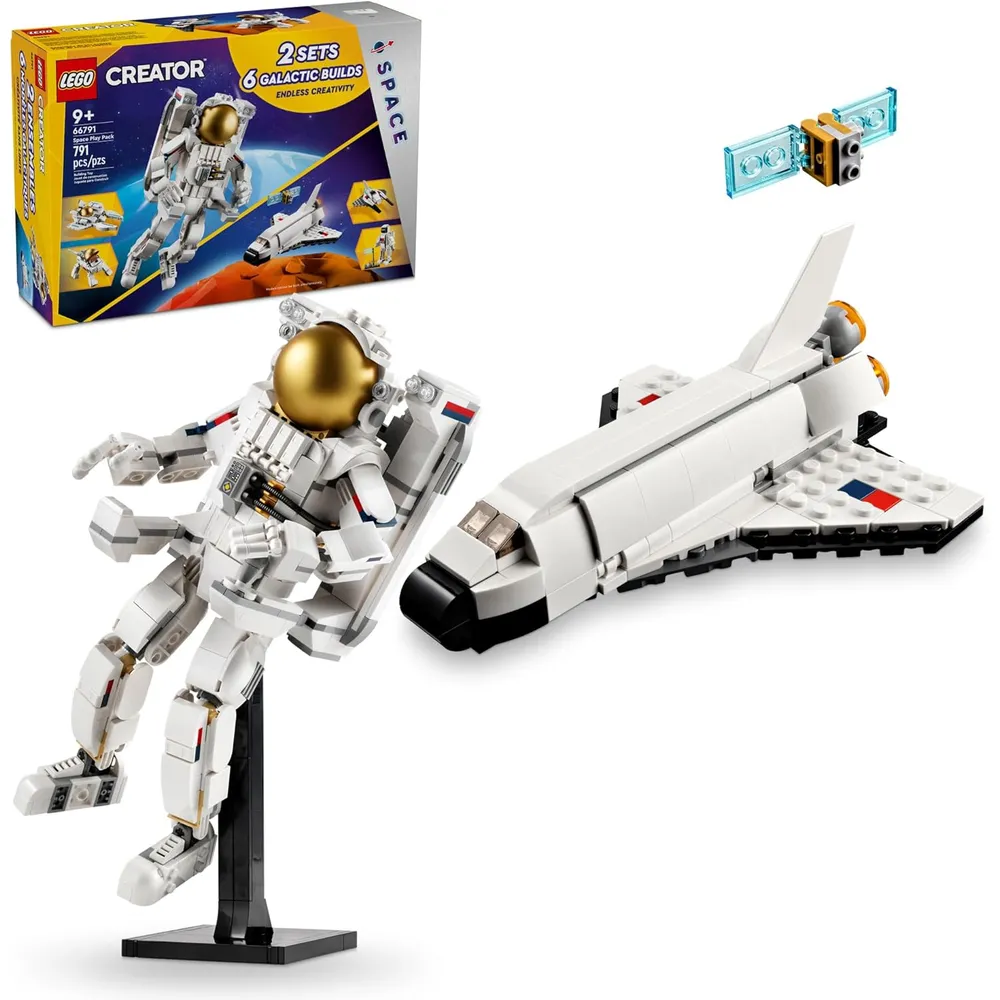 Lego Creator Space Play Pack, juguetes espaciales con 6 opciones