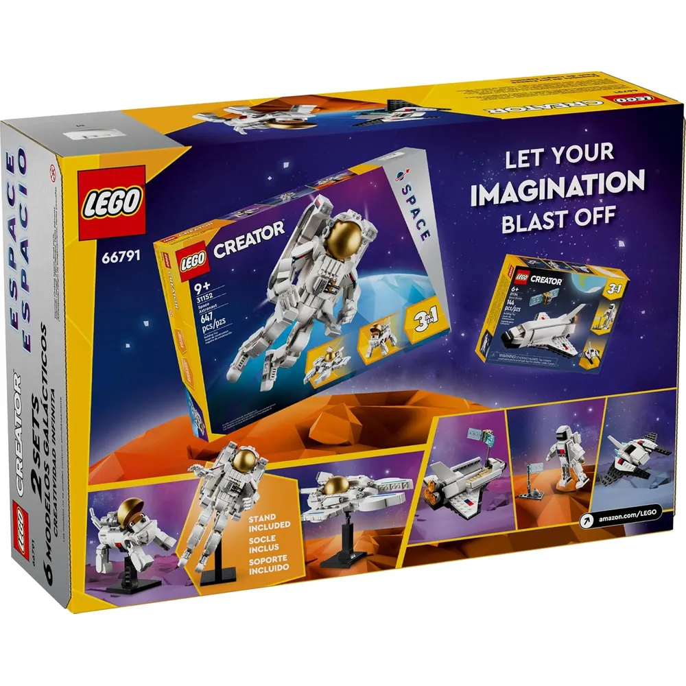 Lego Creator Space Play Pack, juguetes espaciales con 6 opciones