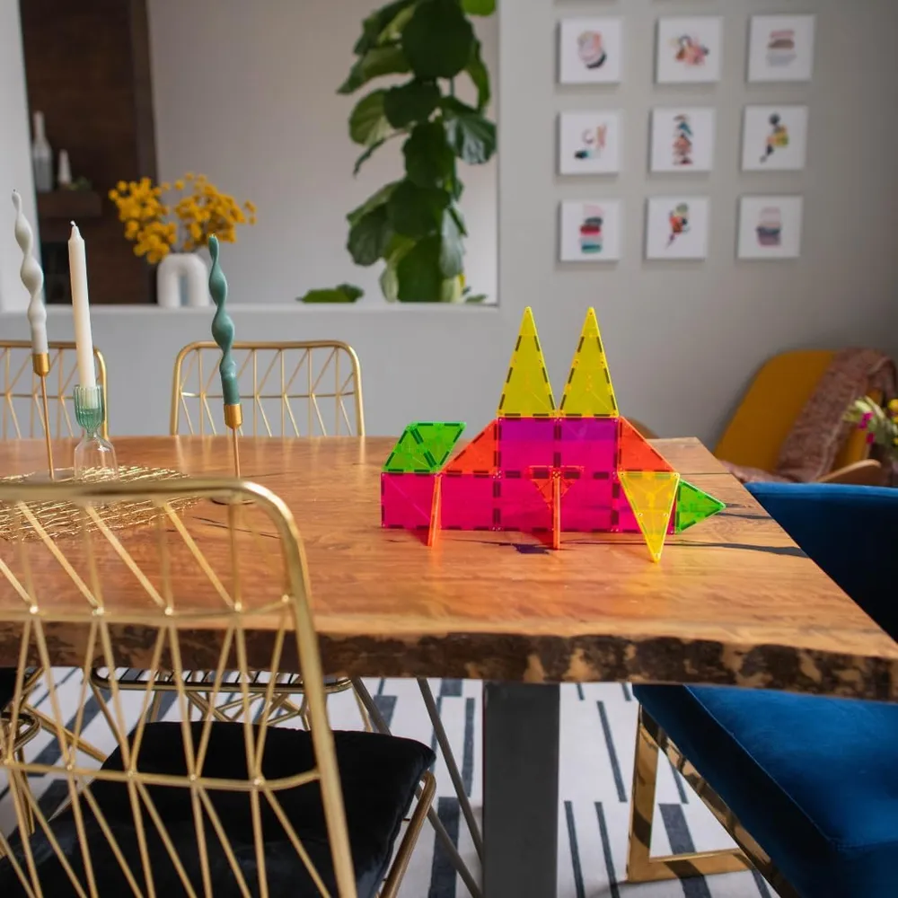 MAGNA-TILES - 20-piezas set de construcción magnético | Neón