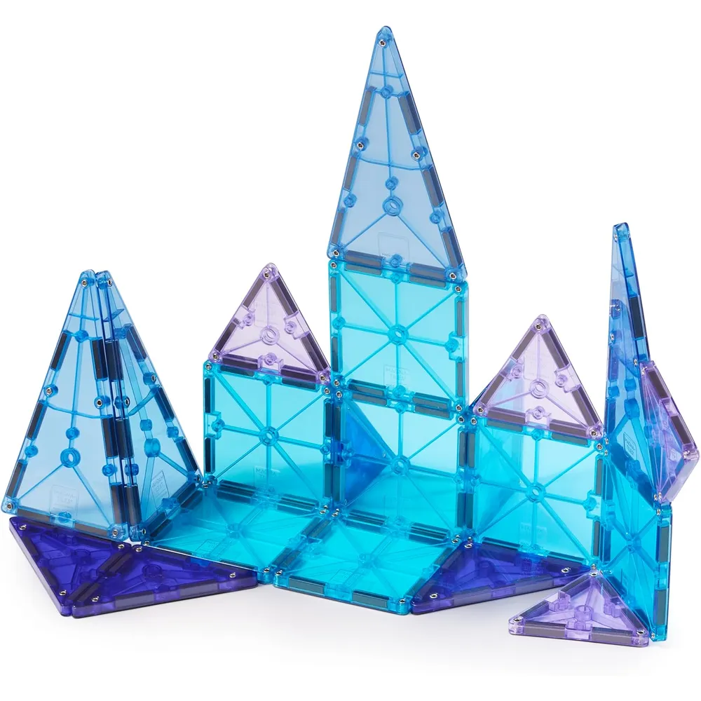 MAGNA-TILES - 20-piezas set de construcción magnético | Glaciar