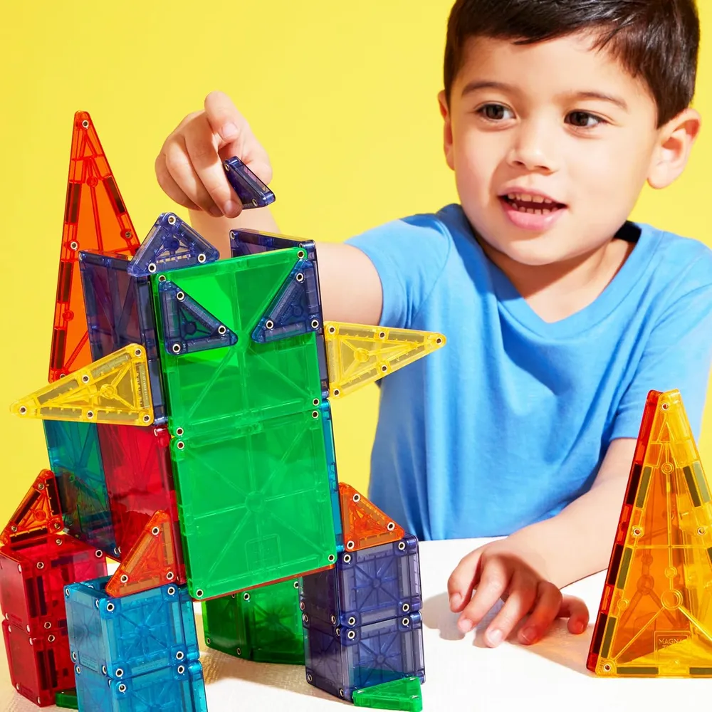 MAGNA-TILES - Combo 62-piezas set de construcción magnético