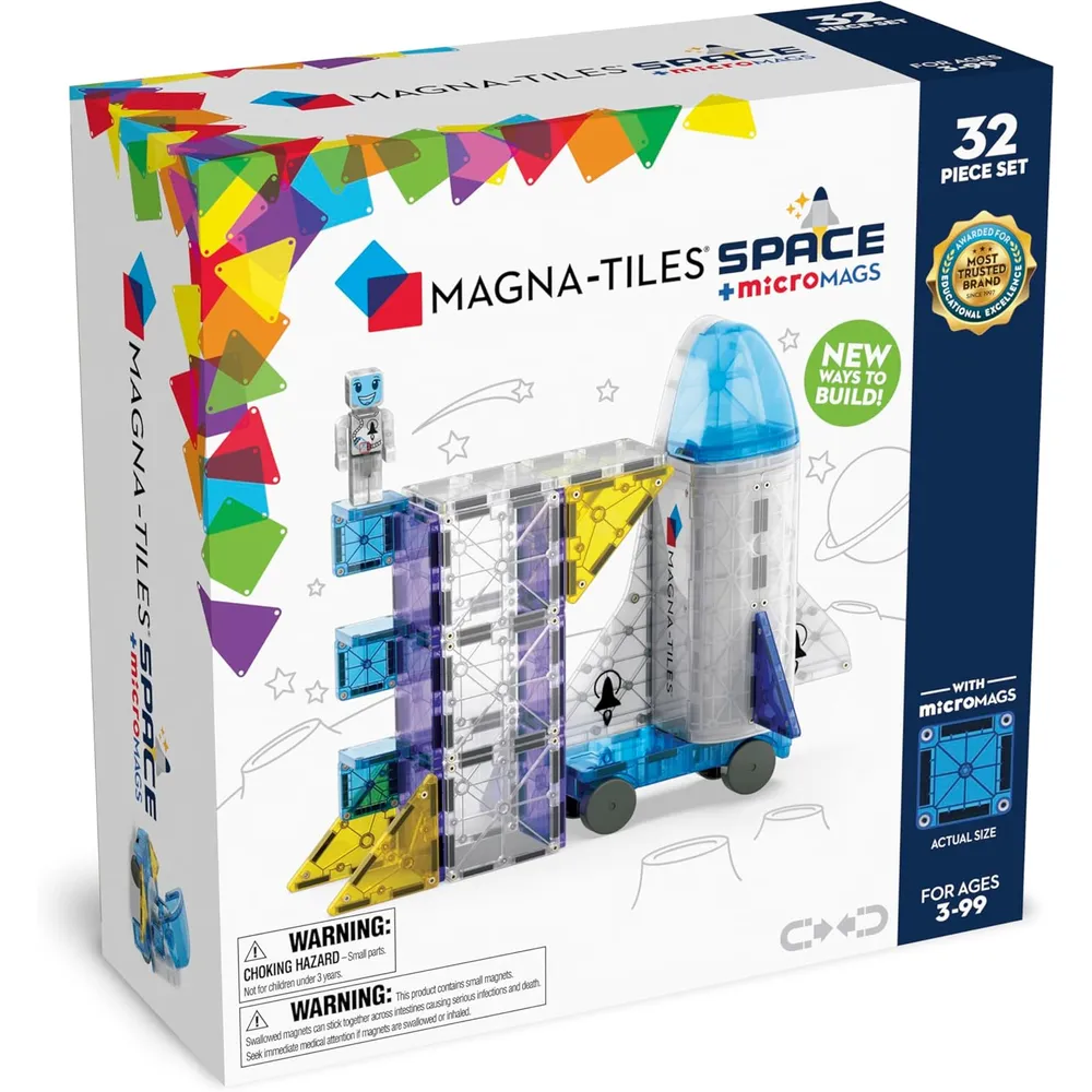MAGNA-TILES - Space 32-piezas set de construcción magnético