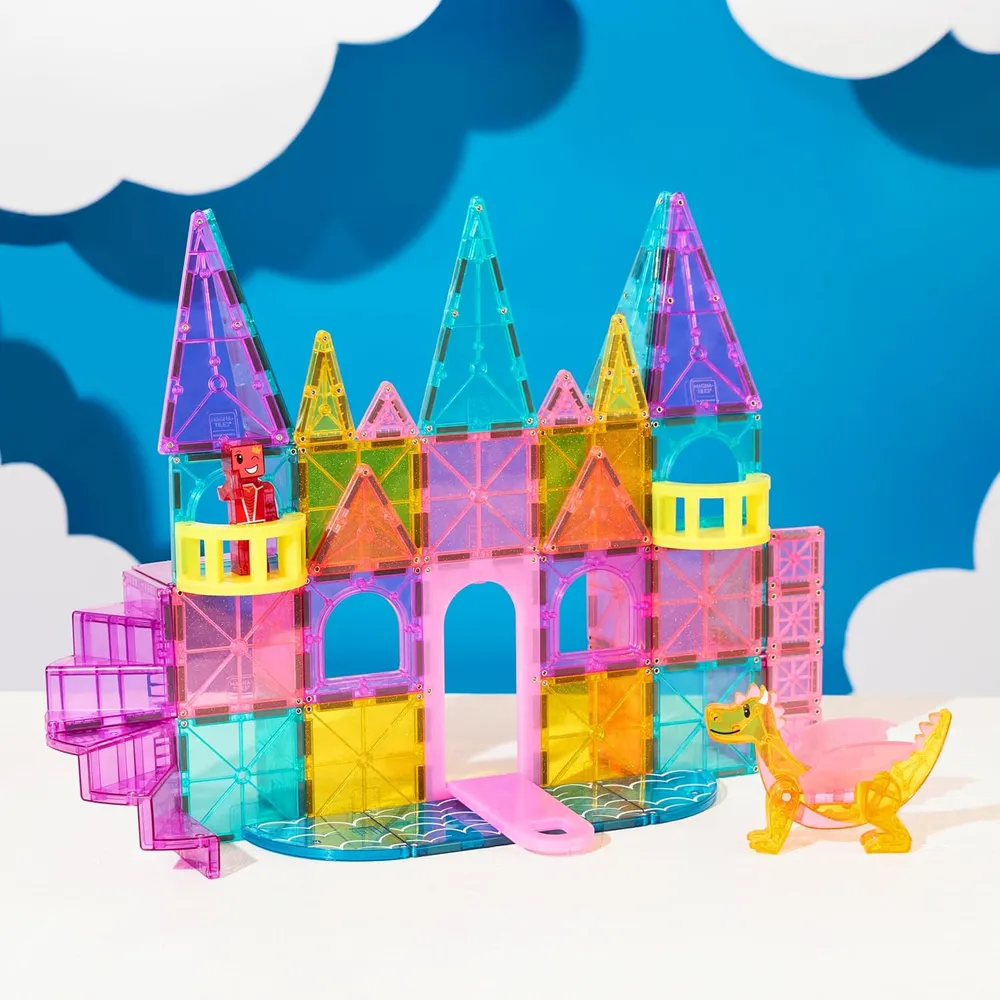 SET DE CONSTRUCCIÓN MAGNÉTICO MAGNA-TILES CASTILLO DLX 48 PIEZAS