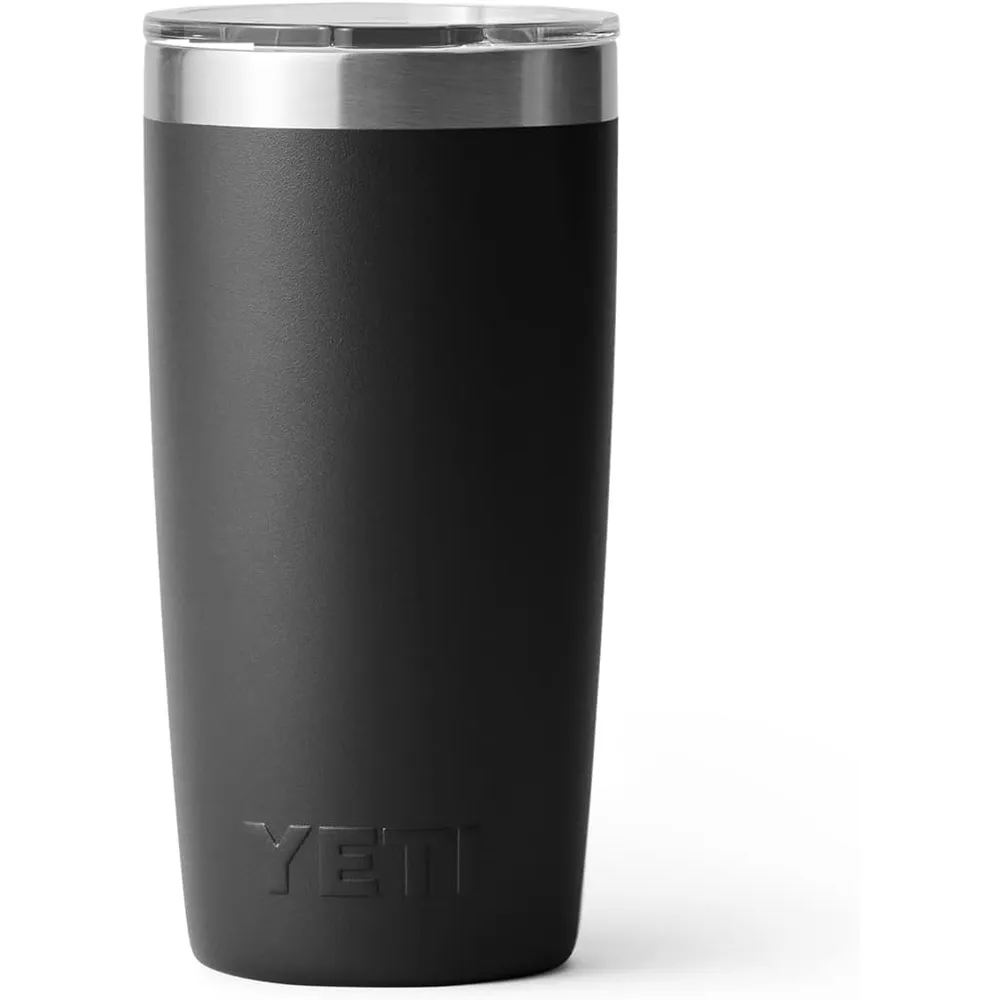 YETI Rambler Vaso de 10 oz de acero inoxidable y tapa MagSlider color negro